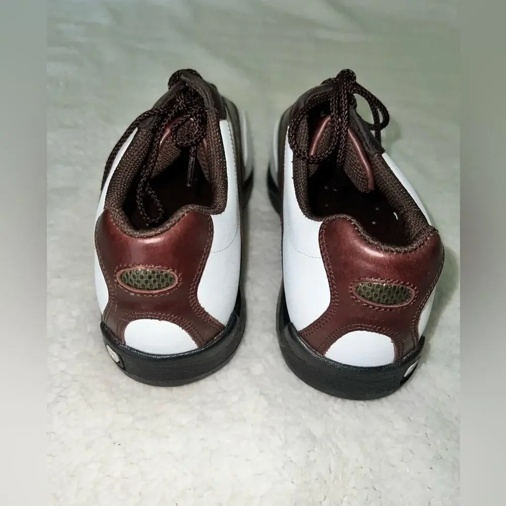 Footjoy Super Lites White/Brown - size 10‎